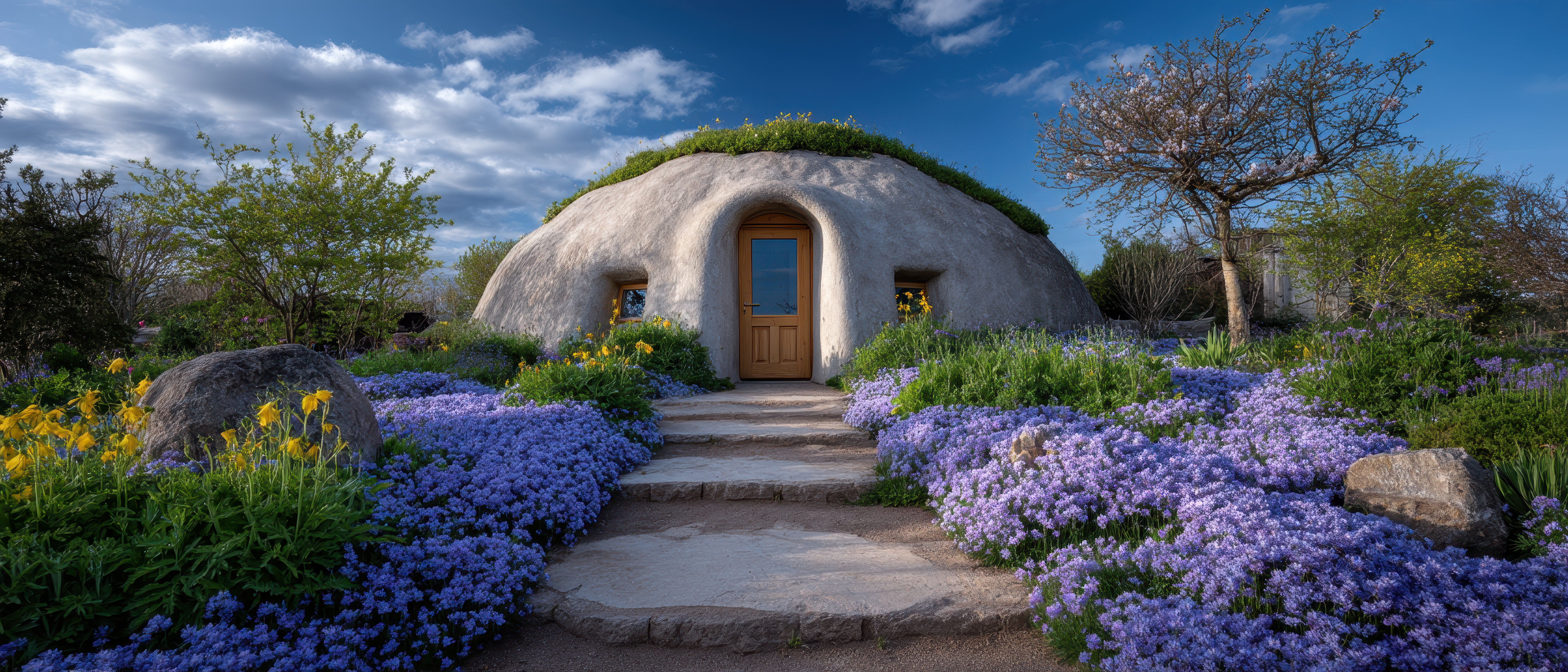 a picture of a dome-shaped natural house